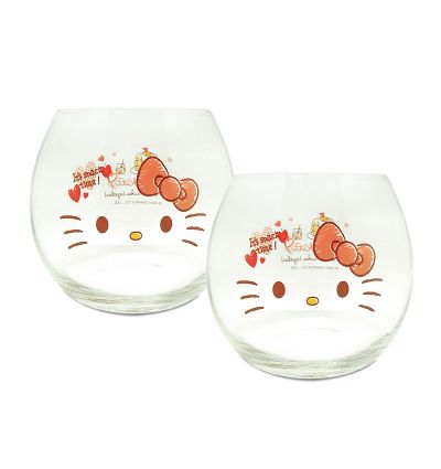 Hello Kitty 玻璃杯兩入組 - 點心